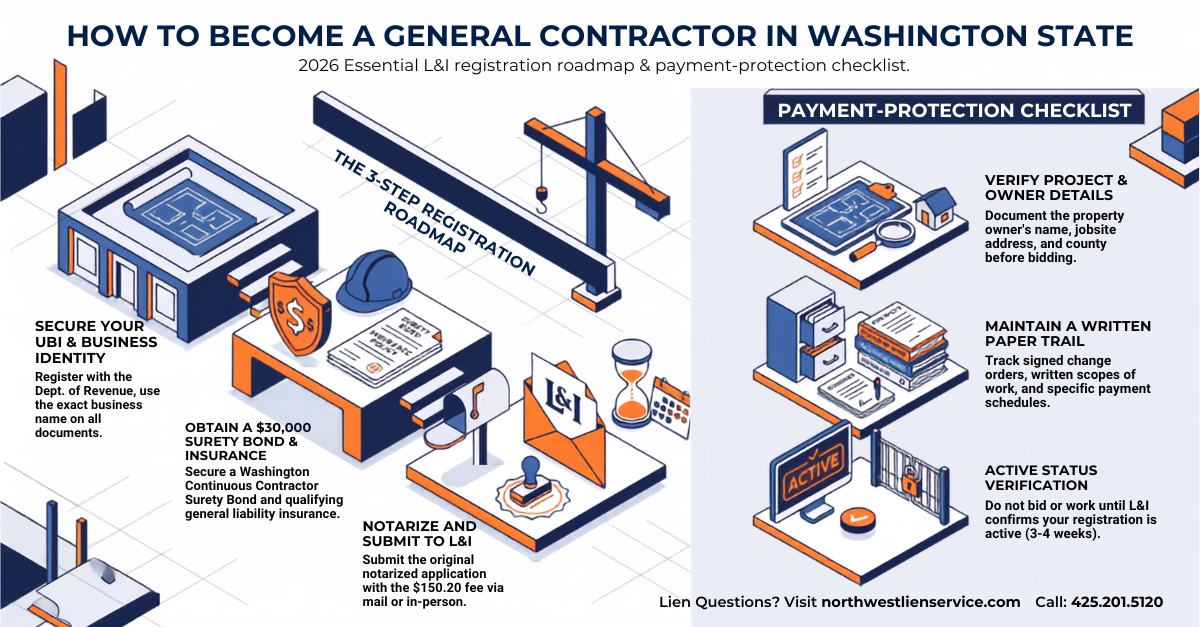 Step-by-step roadmap for Washington State general contractor registration with L&I