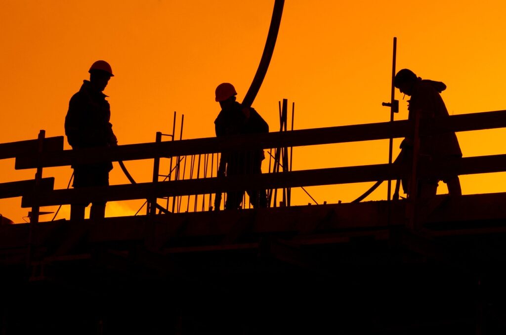 Contractors working on a project