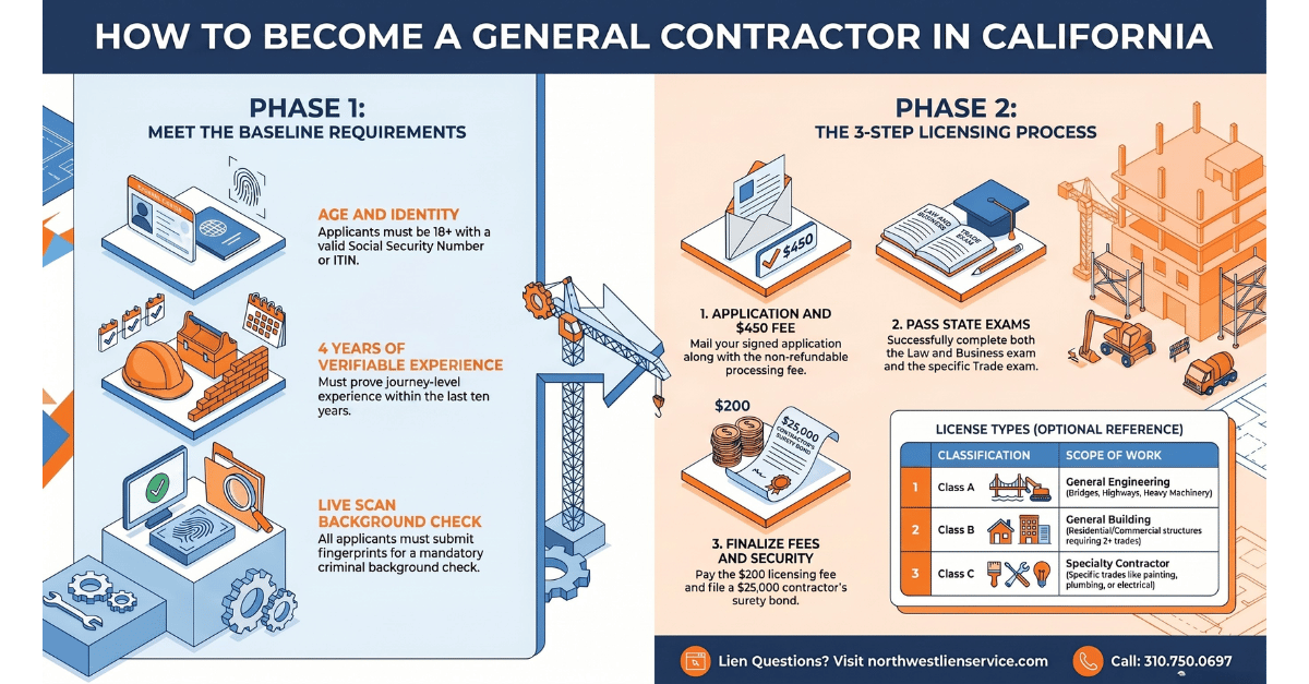Infographics Guide - How to Become a General Contractor in California