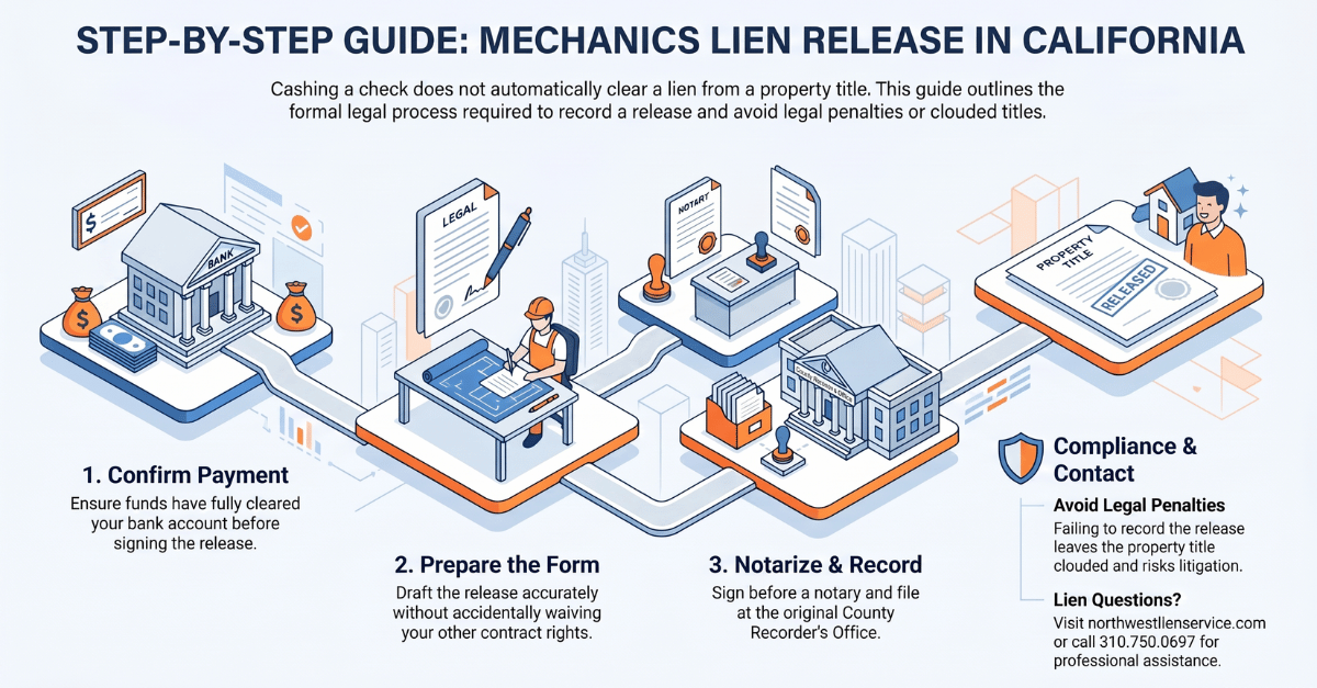 Infographics Guide How to File a Mechanics Lien Release in California