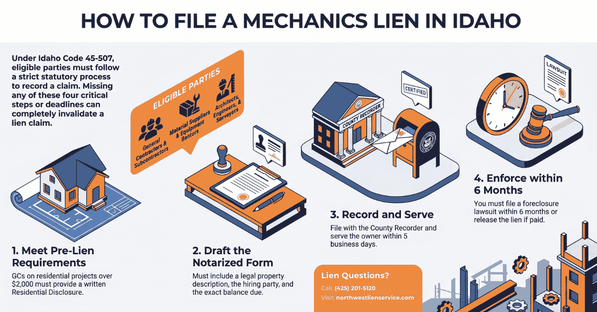 Infographics Guide Idaho Mechanics Lien Process