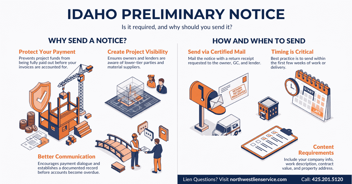 Idaho preliminary notice guide for subcontractors and material suppliers