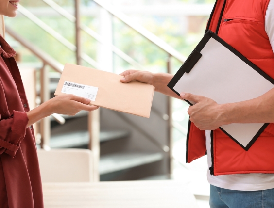 Sending a preliminary notice filing service